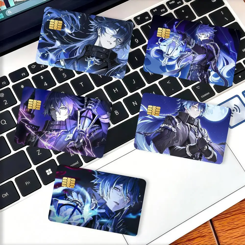 Flins Genshin Impact Credit Card Decorative Card Stickers Suitable For Bank Cards Metro Transit Anti-scratch Gift 4PCS