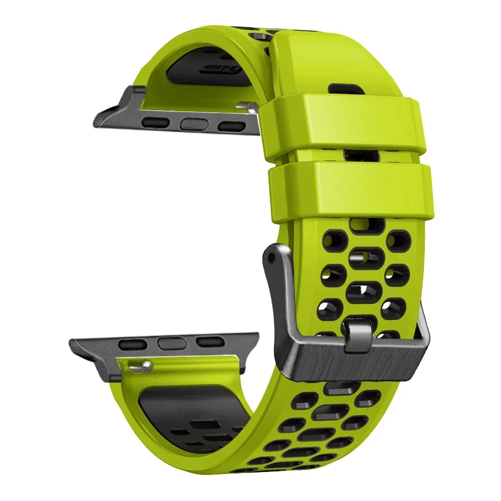 Sport Silikonarmband für Apple Watch Ultra 2 49 mm Armband Armband für Apple Watch Serie 9 8 7 SE 6 45 mm 44 mm 42 mm Zubehör