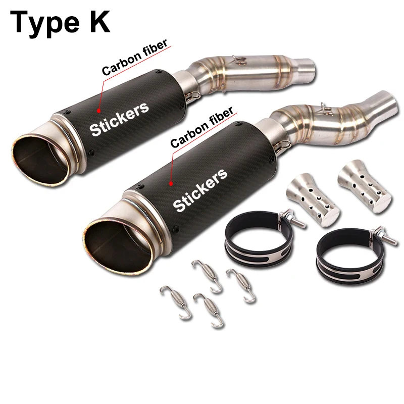 Slip On For KAWASAKI Z1000 Z1000SX 2010 - 2020 Motorcycle Exhaust Muffler Connection Middle Link Pipe Escape T