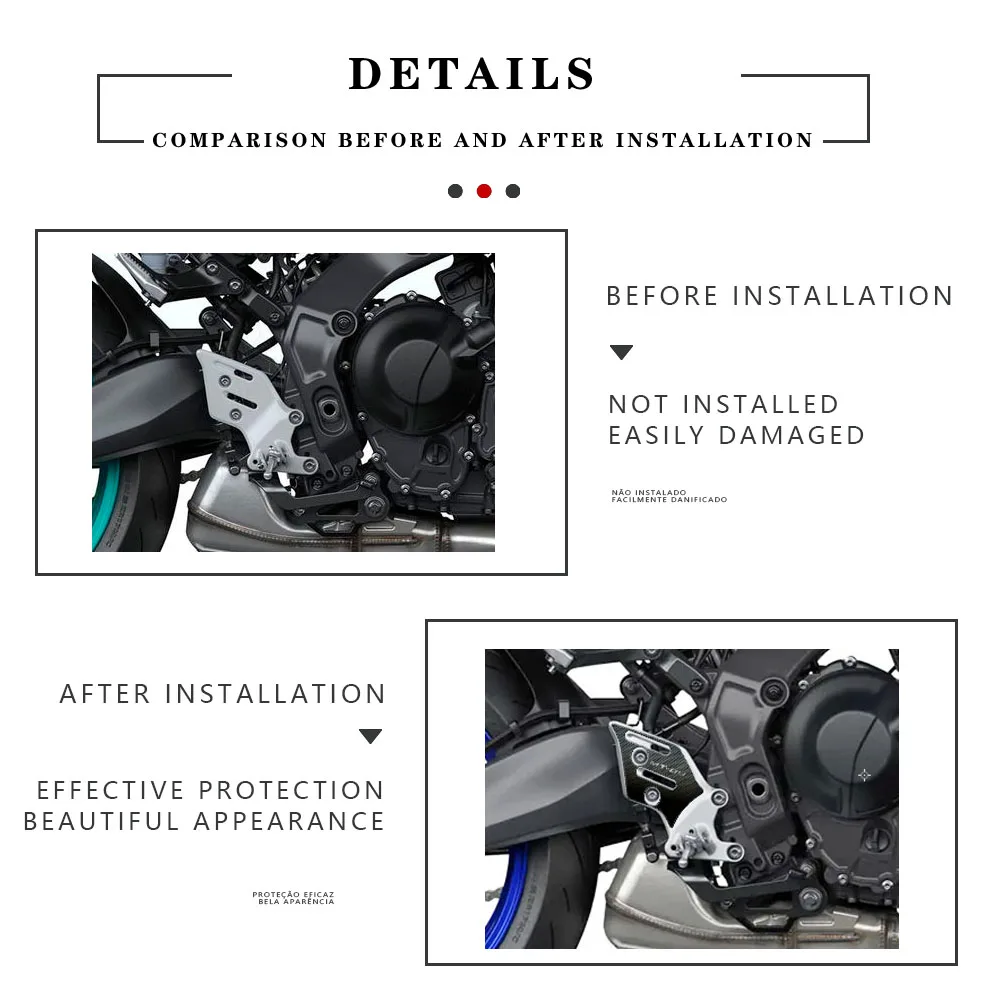 Новинка для мотоцикла Yamaha MT-09 MT 09SP 2021 - 2023 3D эпоксидная смола защитный комплект защита пятки