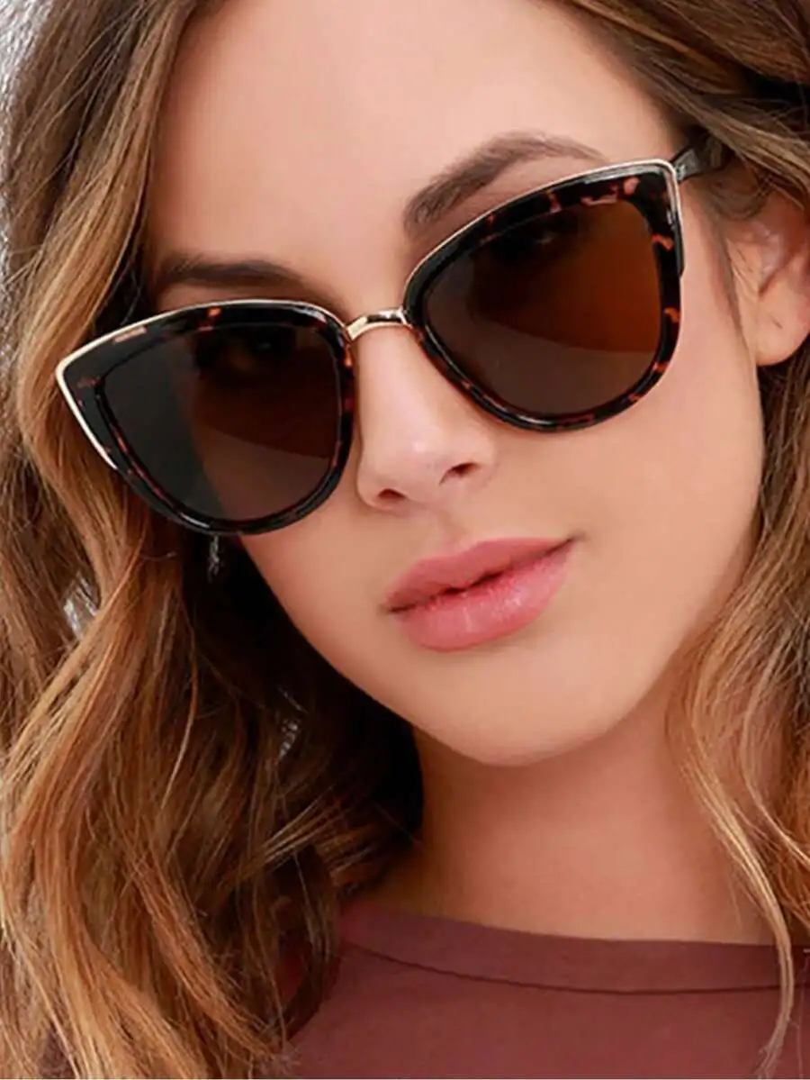 1/2/3/4pcs Oversized Cat Eye Metal Nose Bridge Women's Fashion Big Frame Glasses, High-End Appearance, Face-Slimming, Y2K