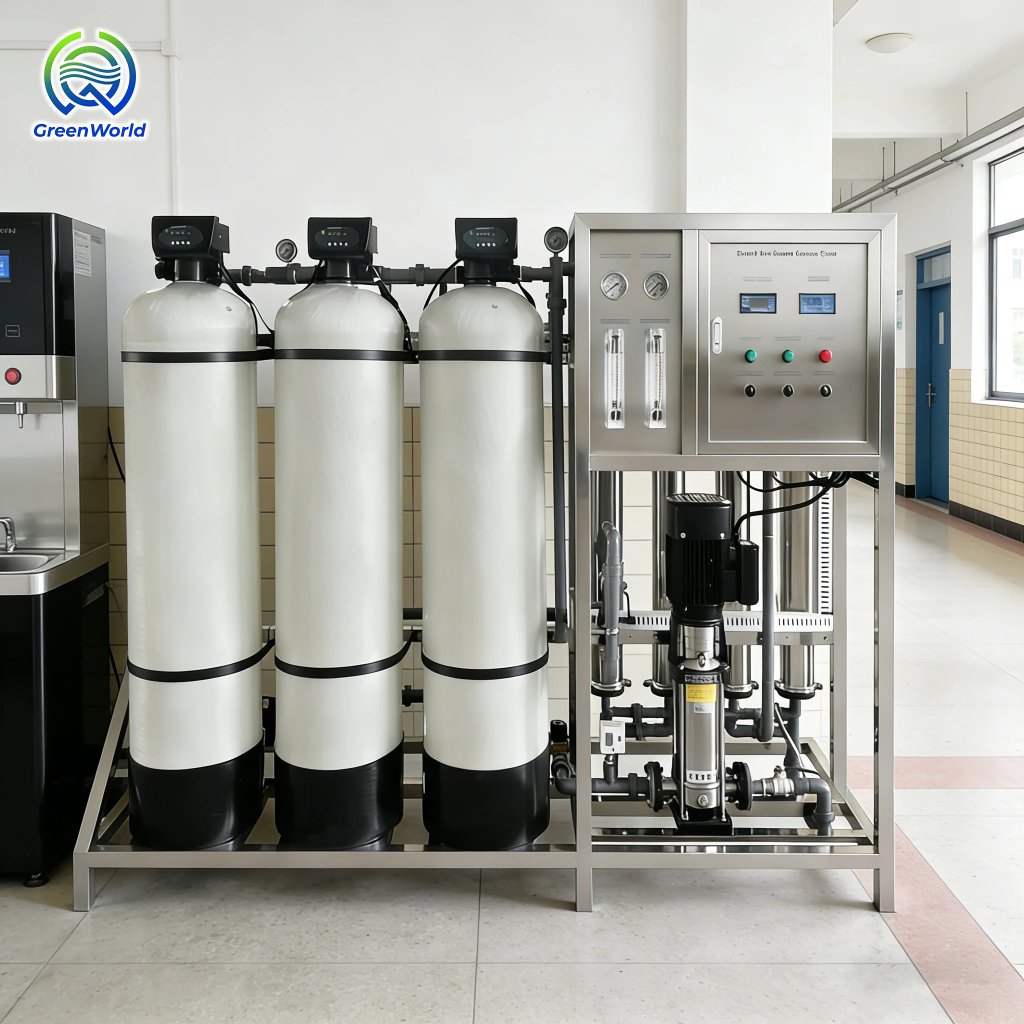 Ro Water Plant 1000 Lph Water Purifier Machine Commercial Reverse Osmosis Water Filter System for School