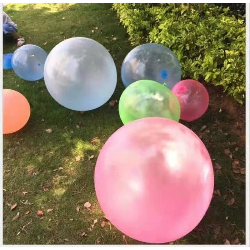 Kids Blow Up Balloon Toy Children Outdoor Soft Air Water Filled Bubble Ball Fun Party Game Summer Gift Inflatable Elastic Ball