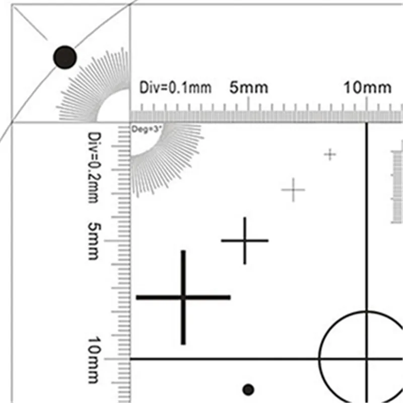 

1/2Pcs PET Micrometer Calibration Film Transparent Flexible Multifunctional Microscope Objective Ruler for Precision Measurement