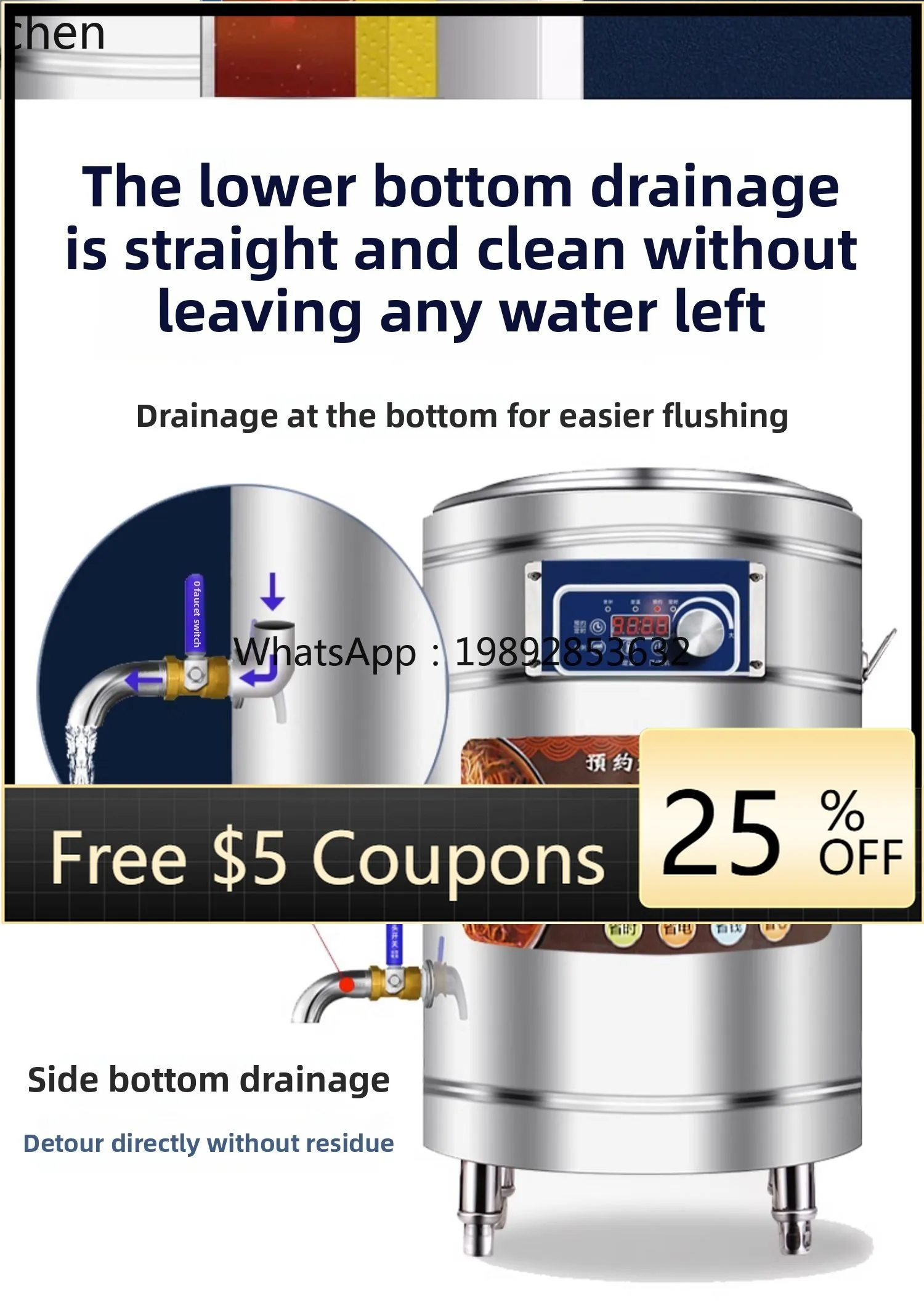 

Multifunctional Noodle Cooking Furnace Commercial Electric Noodle Soup Bucket Intelligent Insulation Bucket
