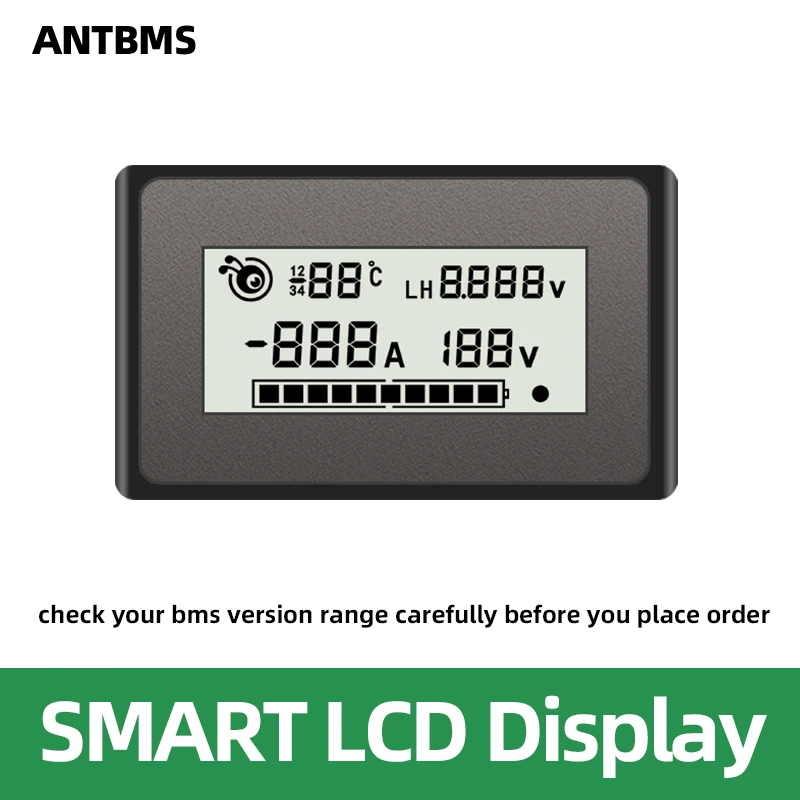 

3,8-дюймовый дисплей для источника питания ANT BMS 7-16S 8-20S 22S 24S 24-100 В