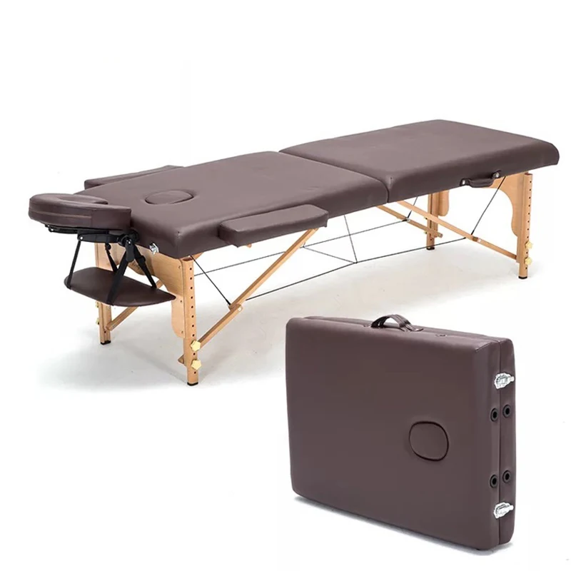 Mesa De Massagem De Spa De Madeira Dobrável, Mobiliário De Salão, Cama De Acupuntura Portátil, Terapia De Beleza, Mesa De Tatuagem, Original