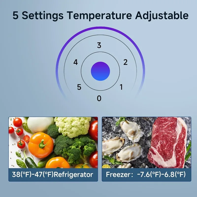 ثلاجة بحجم شقة 7.1 قدم مكعب مع فريزر، ثلاجة مطبخ مع فريزر سفلي، 2 أبواب، 5 إعدادات لدرجة الحرارة قابلة للتعديل