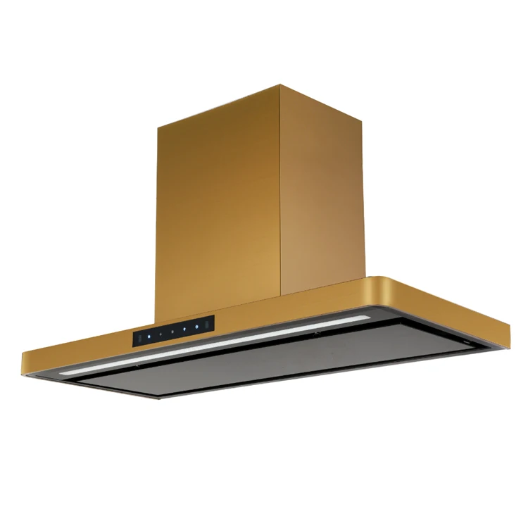Exaustor de exaustor de chaminé de cozinha de luxo OEM de design moderno profissional inteligente de aço inoxidável