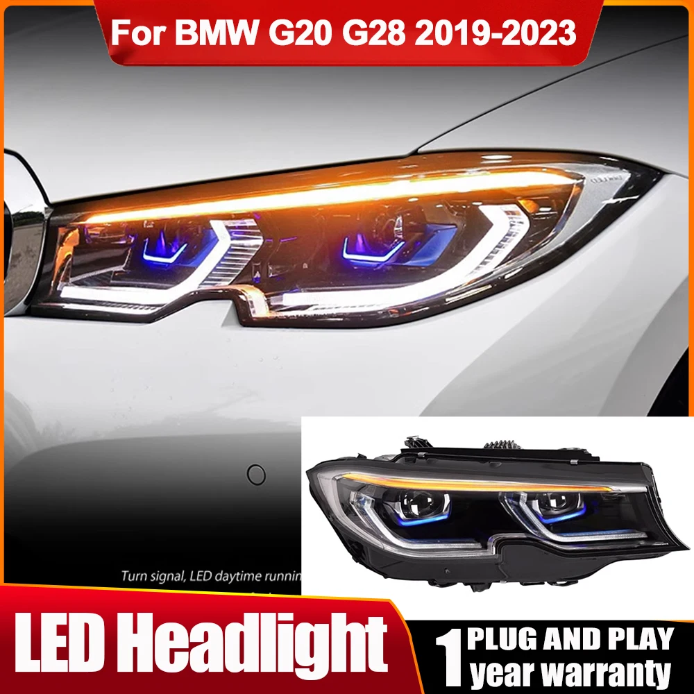 

Car For BMW G20 2019-2022 G28 Headlights DRL Hella LED Bi Xenon Bulbs Fog Lights Car Decorations Accessory M3 320 325 Head Lamps