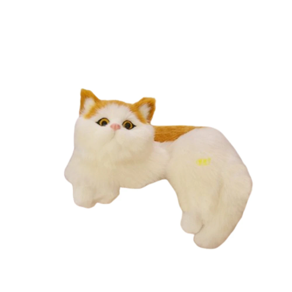 

Furry Simulation Cat Hanging Ornament Realistic Soft Fake Cat Model Cute Animal Figurines Plush Kittens Doll Toy