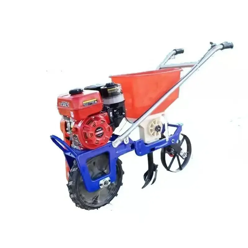 Multifunctional fertilizing and weeding gasoline micro tiller of corn seeder