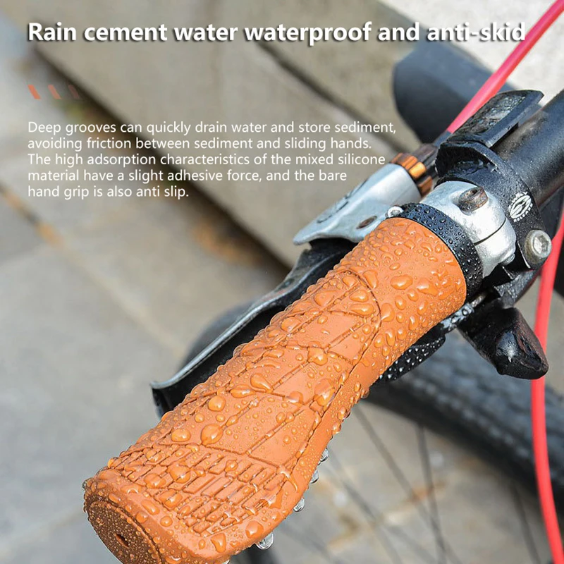 1 زوج دراجة المقود القبضات لينة Longneck القضبان الدراجة المطاط مقبض القبضات ل 22.2 مللي متر المقود دراجة ثلاثية العجلات كرسي متحرك الجبل