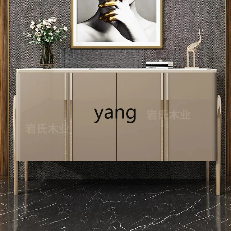 

Yjq Stone Plate Sideboard Cabinet Simple Modern Living Room Wall Locker Complete Tea Cabinet Home