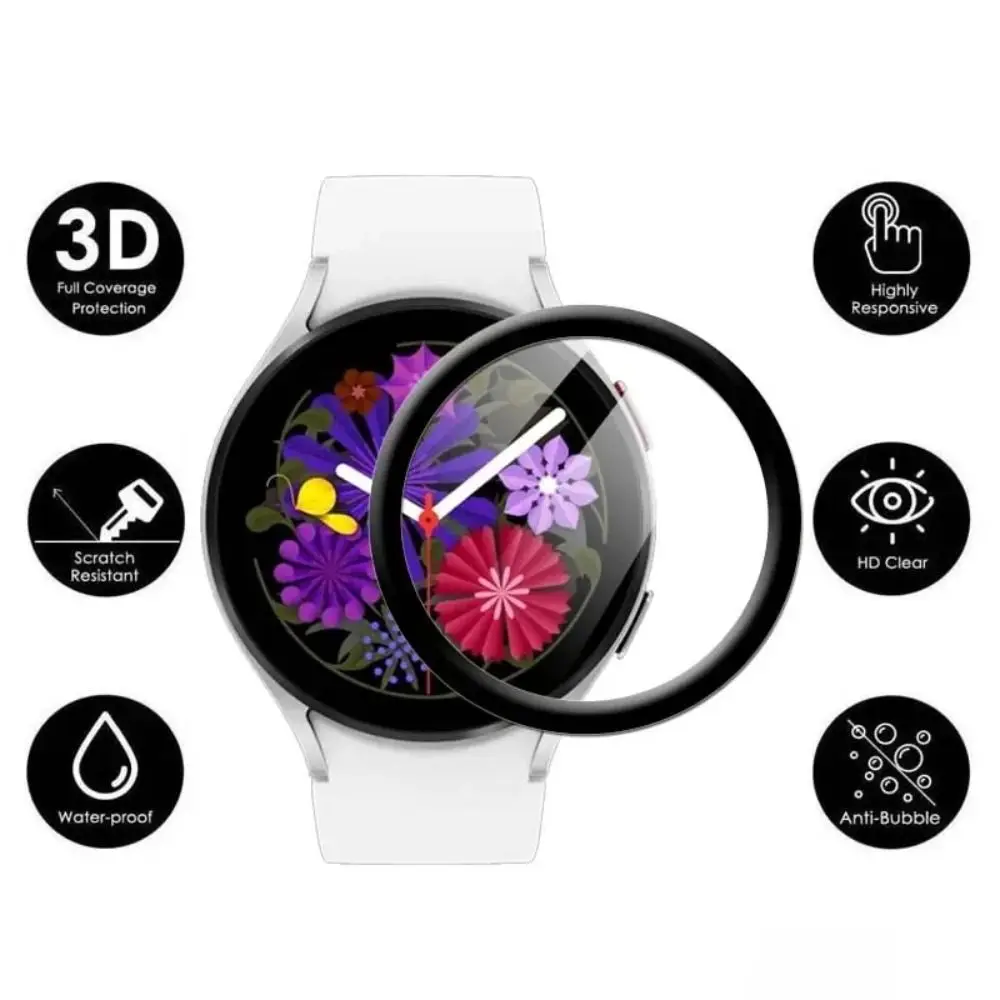 2Pcs 3D Curved Edge Protective Films 40/44/47MM Anti-scratch Screen Protector Smart Watch for Samsung Galaxy Watch 7/7 Ultra