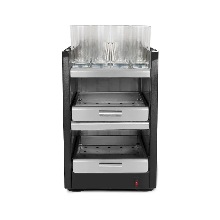 

Commercial Cup Holder Warmer Rack Hotel Restaurant Supply Electric Cup Warmer Machine Three Layer Cabinet