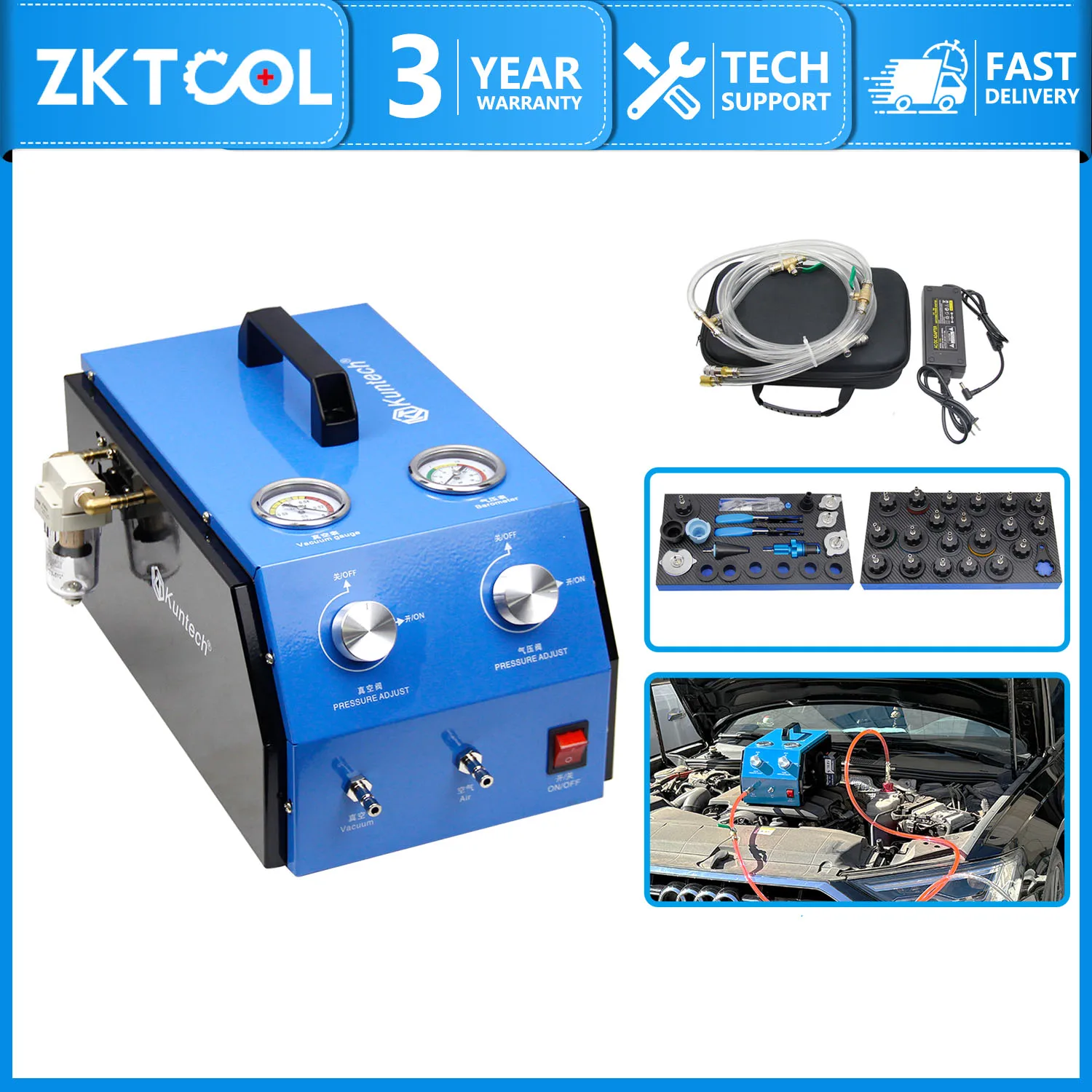 Water tank leak detection, antifreeze vacuum filling machine (electric), vacuum car water tank cooling antifreeze replacement