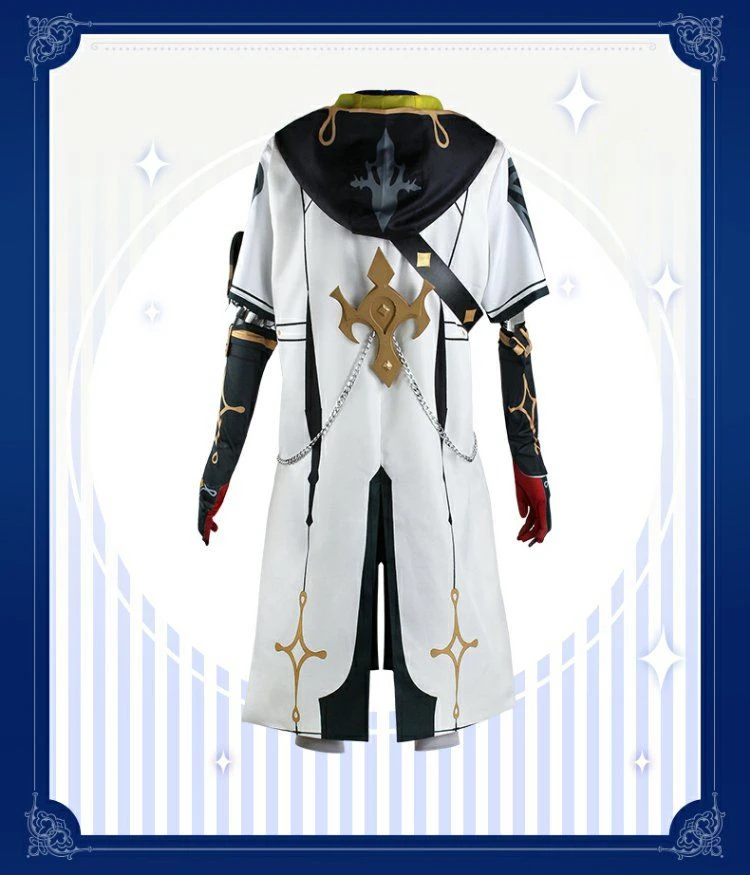 Cinnabar Spindle Albedo Costumes Game Genshin Impact Halloween Carnival Party Event Anime Adult COS Christmas Gift view 5