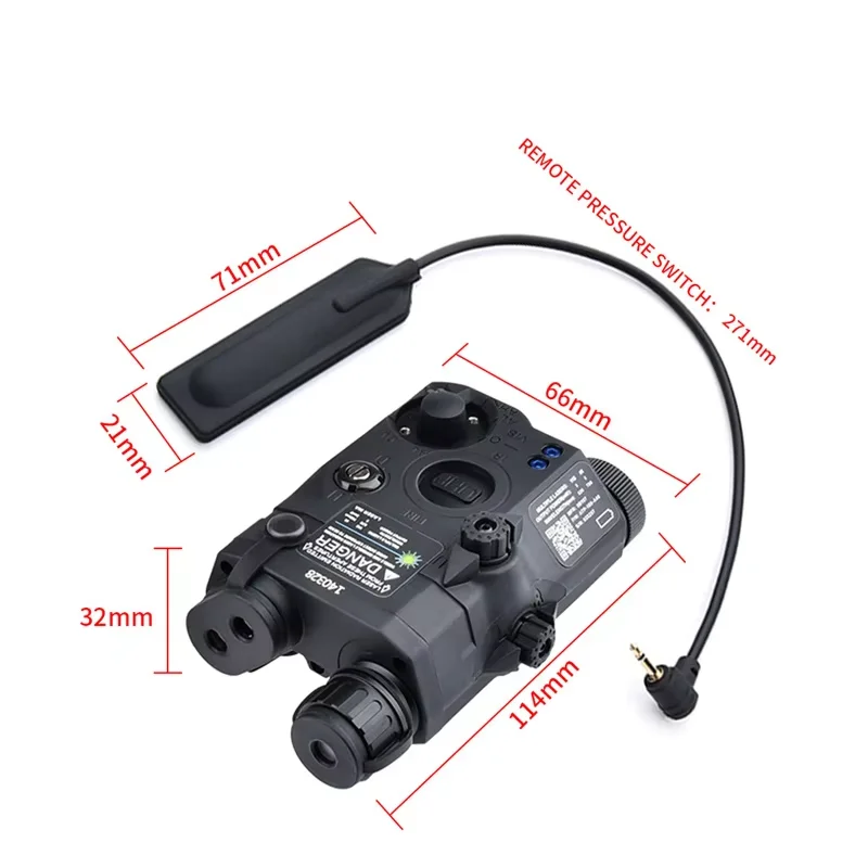 WADSN Taktische PEQ-15 Ausrüstungen Rot Grün Blau Leistungsstarke Laser Dot IR Anzeige Airsoft SF M600C Taschenlampe Dual Control Schalter