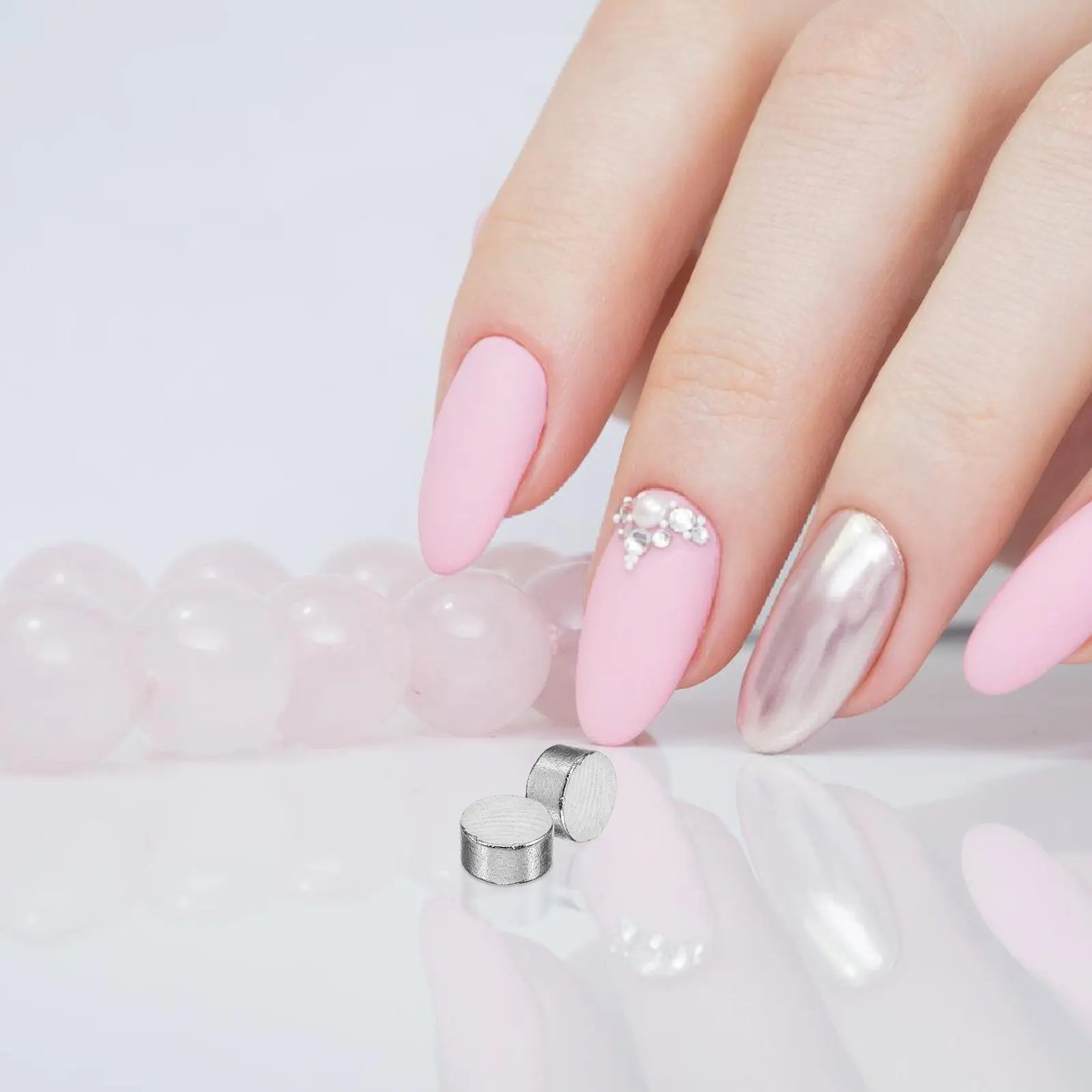 

10 Pcs Nail Art Cat Eye Circle Crafts Refrigerator Dots DIY Accessory Durable Smooth Surface Portable