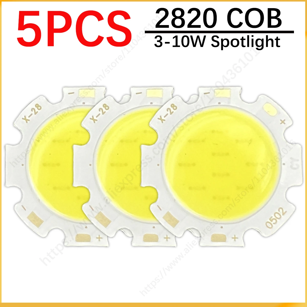 

5PCS COB LED Chip Lamp Light Beads 3W 5W 7W 10W 9-34V SMD Cool White Warm White DIY For LED Flood Light Spotlight Hi