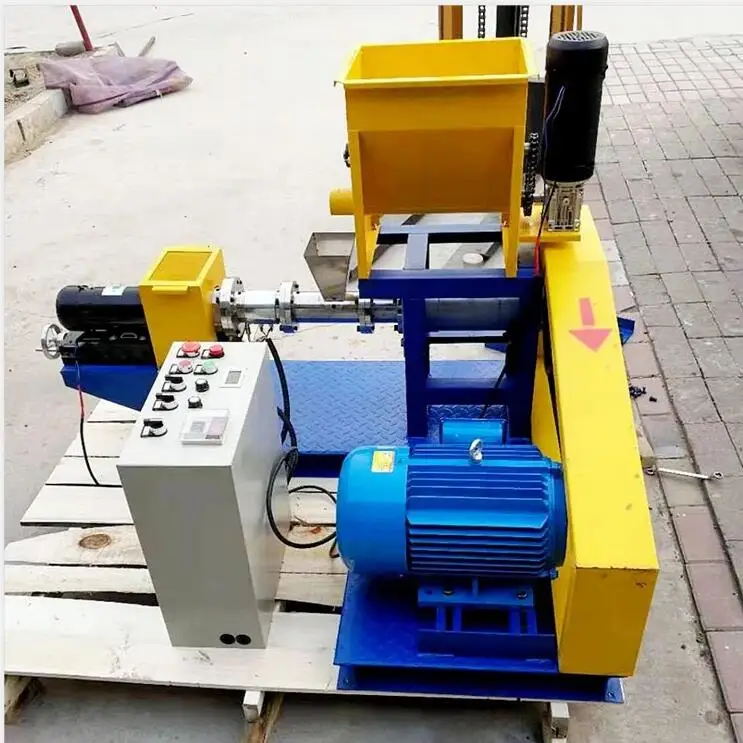 Floating and sinking fish feed extruder making machine