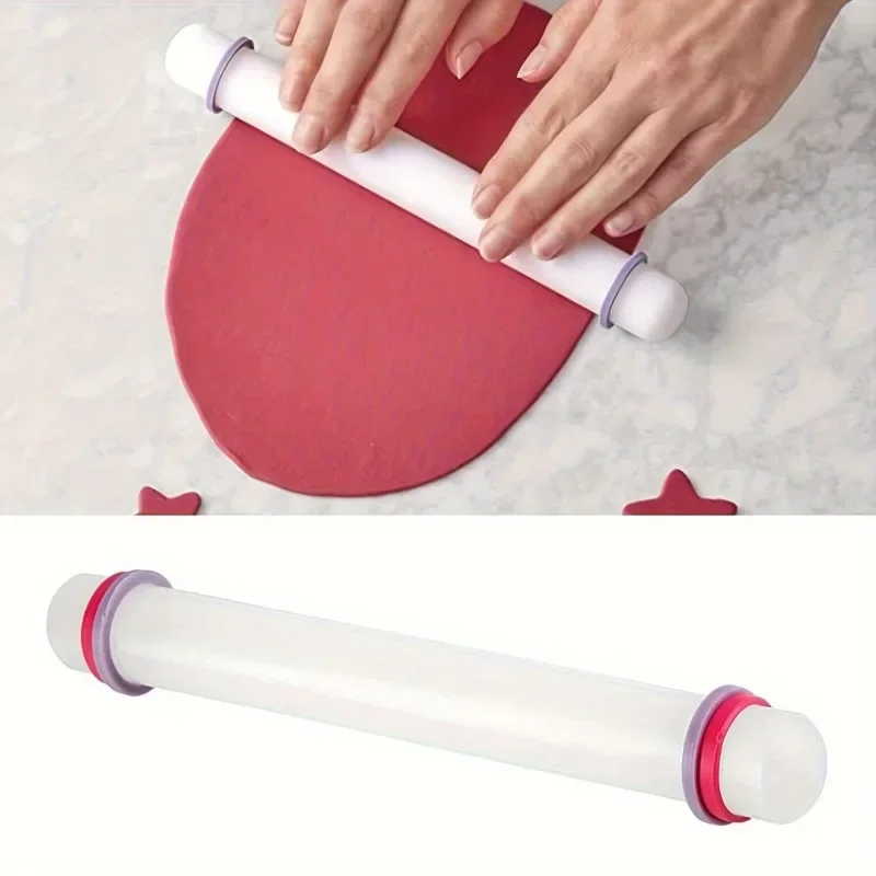 1pc Adjustable Rolling Pin Non-stick Sugar Cube 9 Inch Rolling Pin Is Suitable ForRestaurant, Etc.