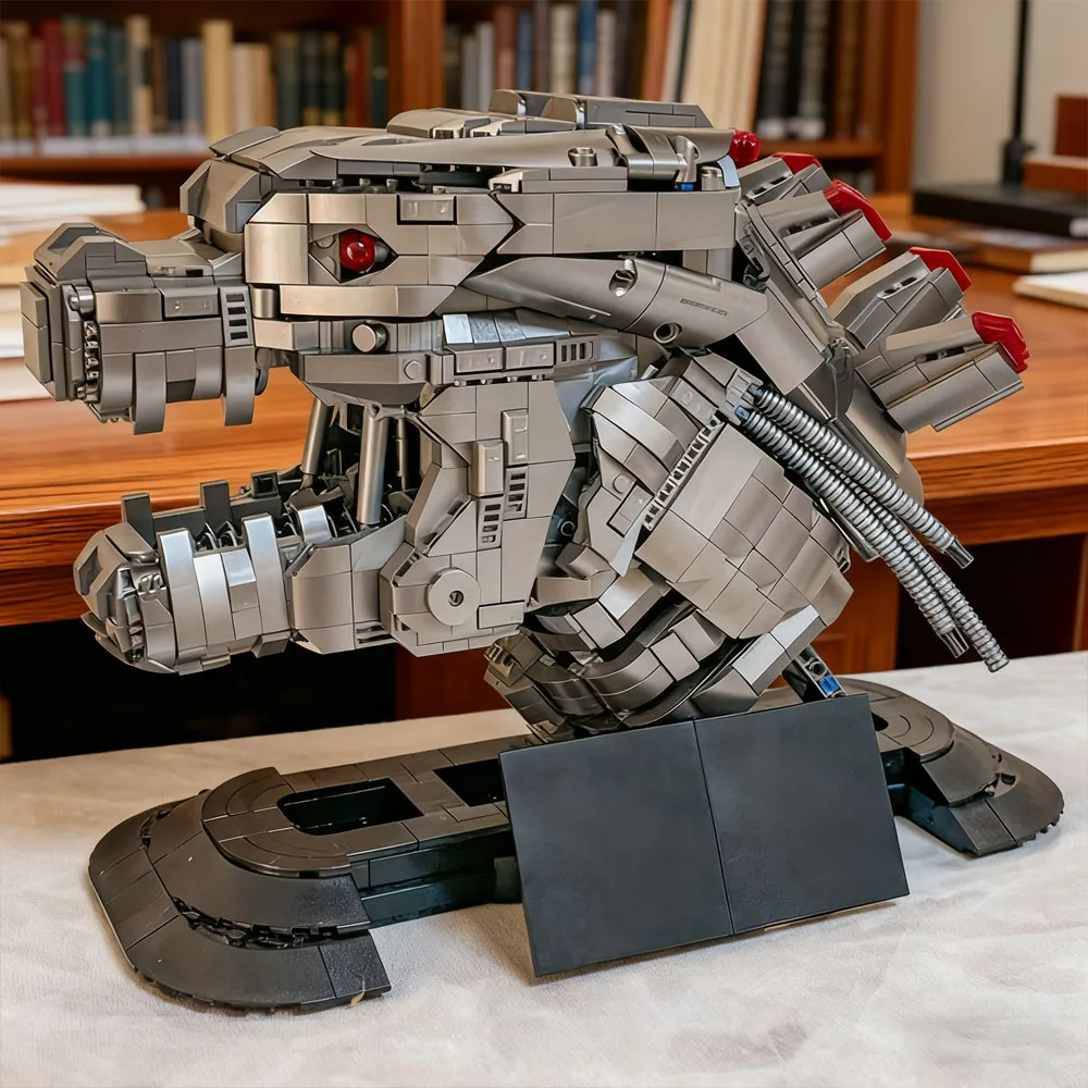 

2595 шт., голова машины динозавра, строительные блоки, сборка игрушек, модель кирпича, украшения для комнаты, Хэллоуин, Рождество, подарки на день рождения