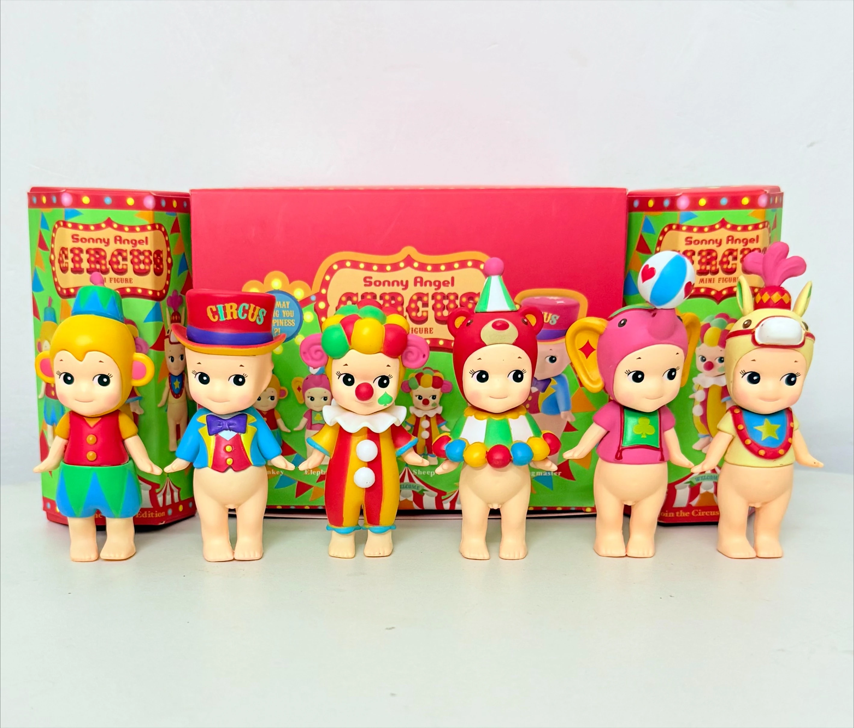 Caja ciega de la serie Sonny Angel Circus, adornos de figuras mínimas, colección de muñecos, juguetes de decoración, Fans, regalos de cumpleaños y Navidad para niños