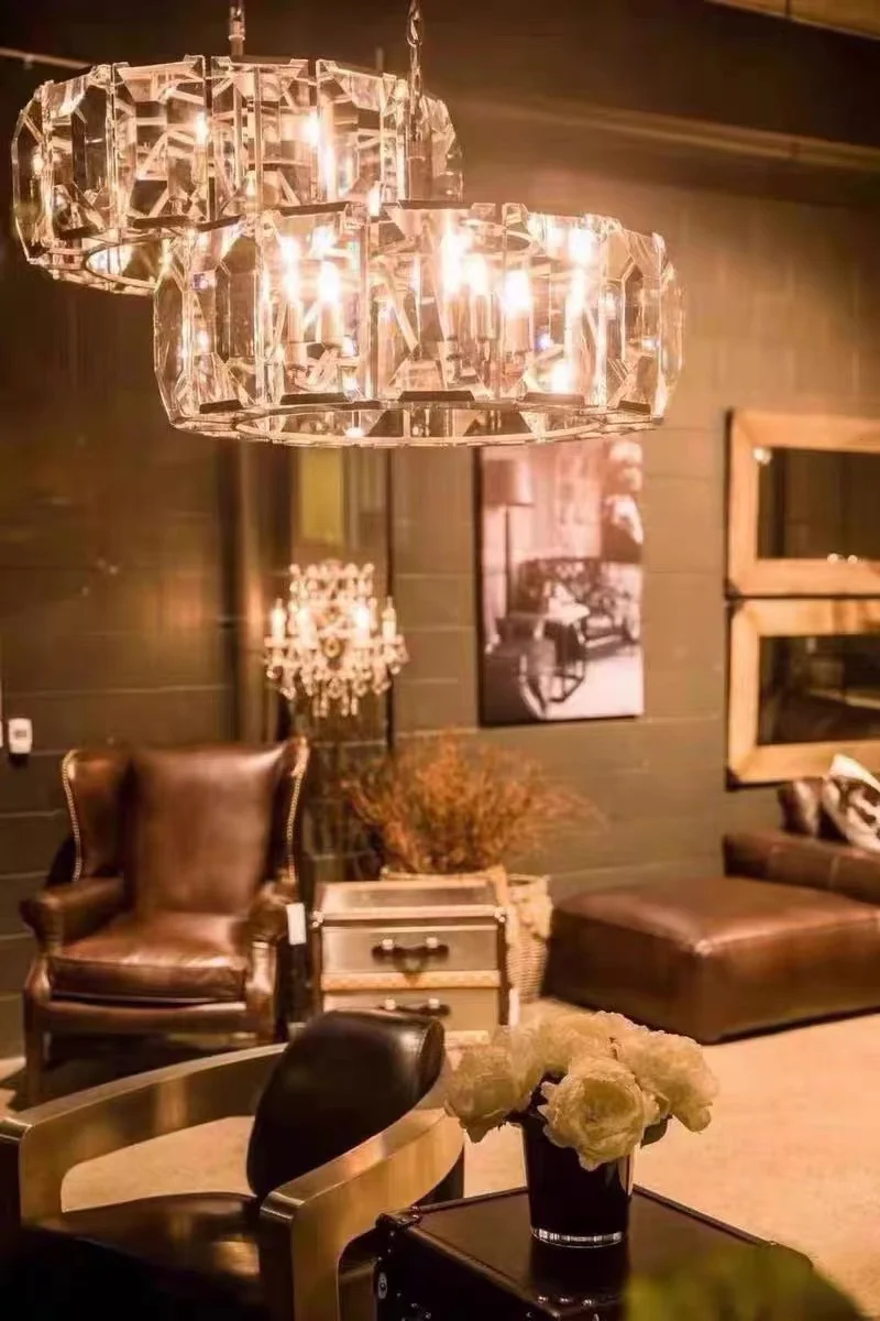 Vintage American LED Black Crystal Designer