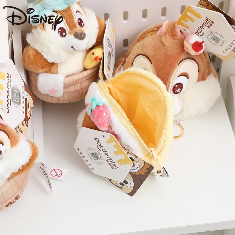 Disney Anime Chichititi Pendant Spring Cherry Blossom Series Plush Toy Doll Coin Purse Keychain Christmas Birthday Gifts For Kid