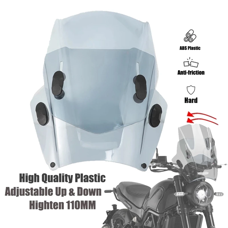 

Motorcycle Universal Adjustable Windshield Windscreen For BMW Suzuki Kawasaki Honda Yamaha