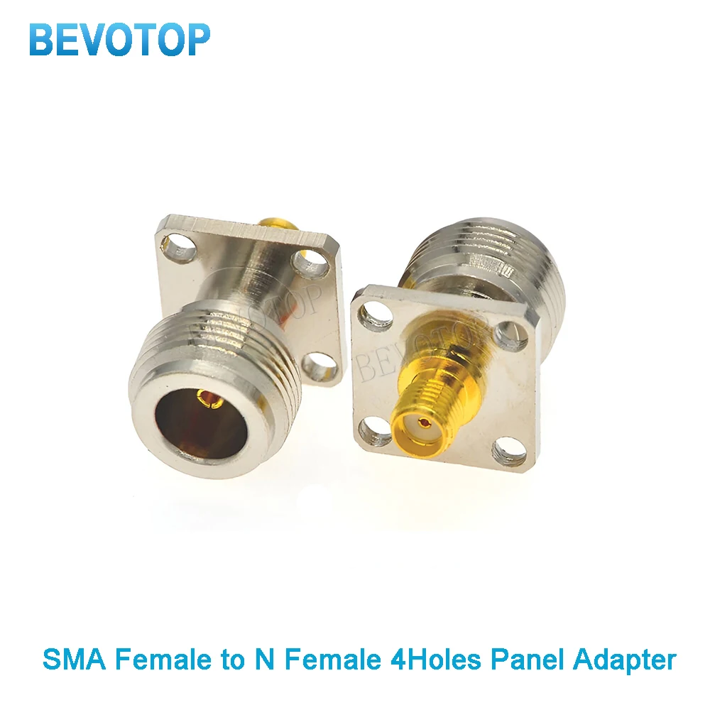 1PCS SMA Female Jack to N Female Jack 4Holes Panel Mount Connector Adapter for WiFi Radio Antenna N to SMA  Wholesales