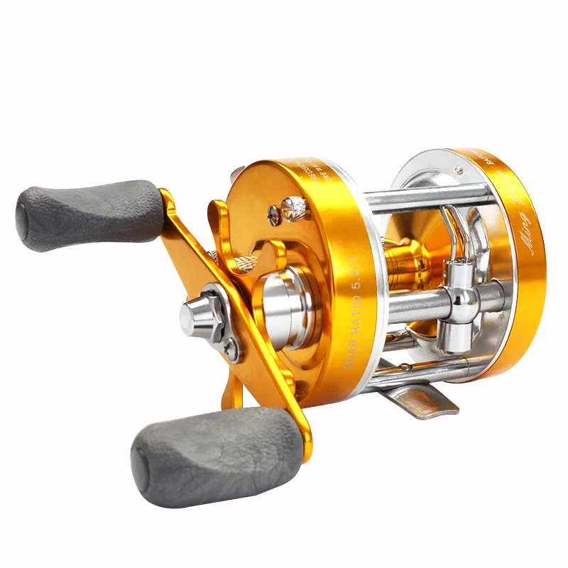 

Color double brake drop line wheel shaft double cup drop wheel all metal fishing wheel