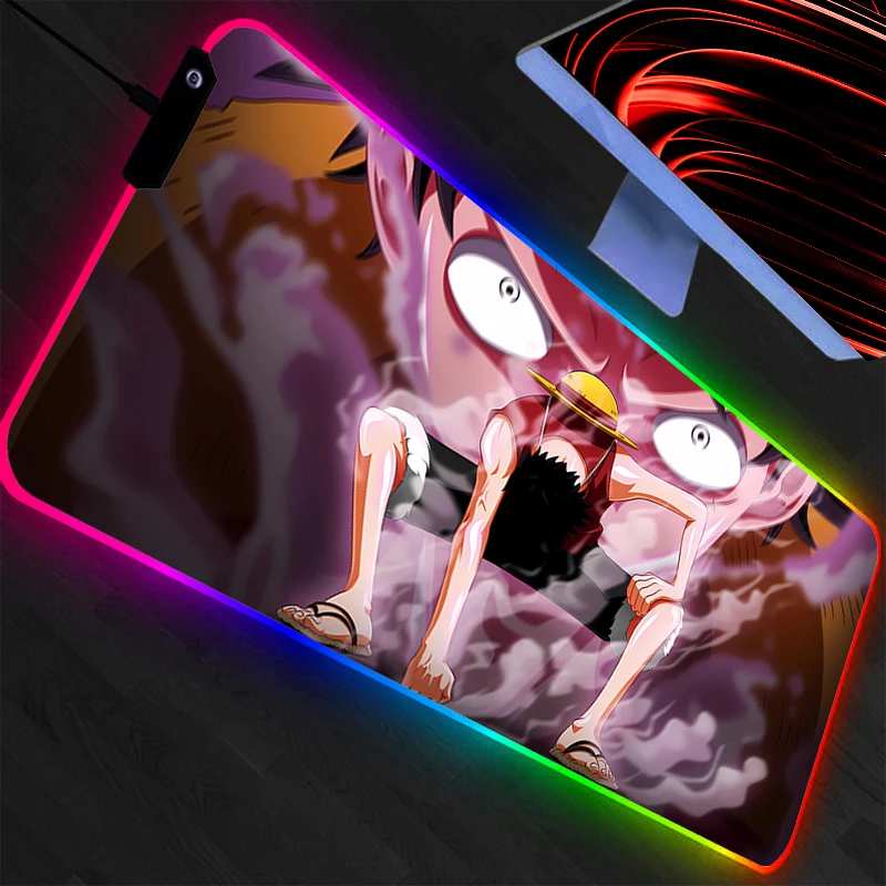 LED Mouse Pad One Piece Gamer Large XXL Tablet Varmilo Keyboard Carpet Backlight Gaming Accessories RGB Mousepad Durable