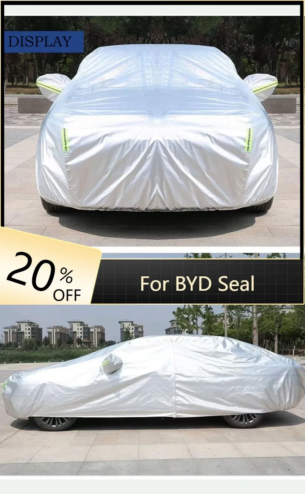 

Для BYD Seal 2022 2023 2024 2025 уличный автомобильный чехол с защитой от УФ-лучей от солнца, защита от дождя, снега и ветра, пылезащитный чехол