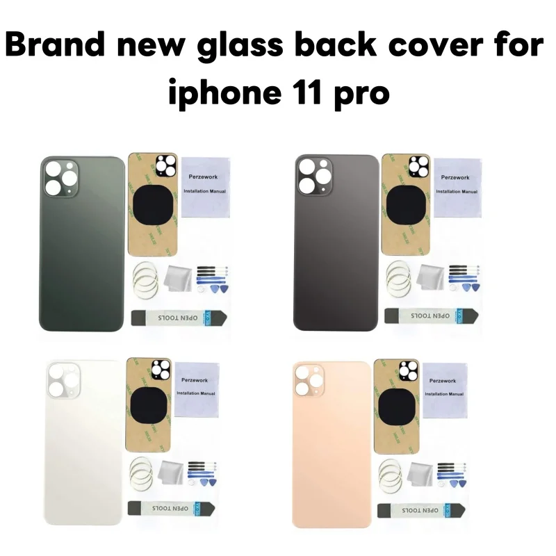 For iPhone 11 pro Back Glass Replacement, with Adhesive and Tools