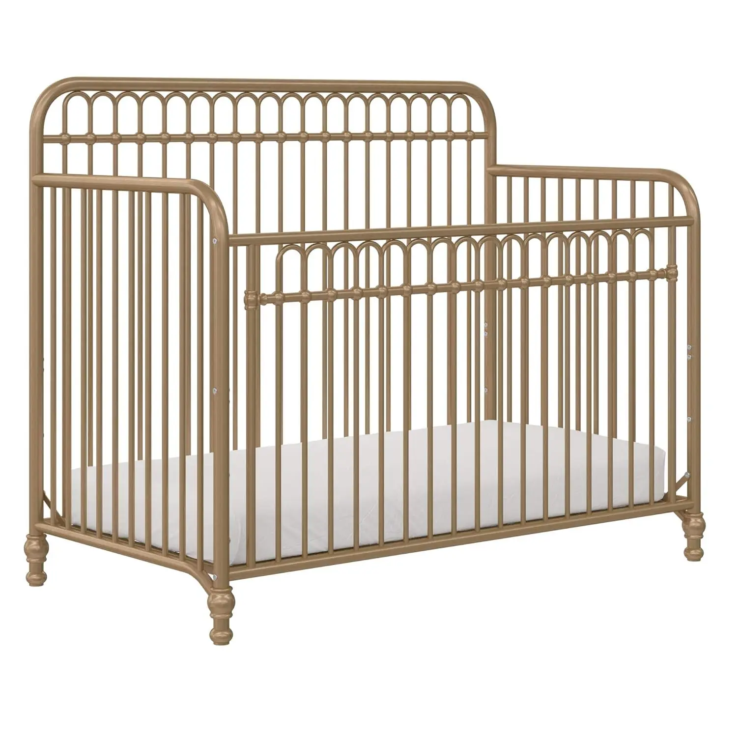 Ivy 3-in-1 Convertible Metal Crib,  Certified, Gold