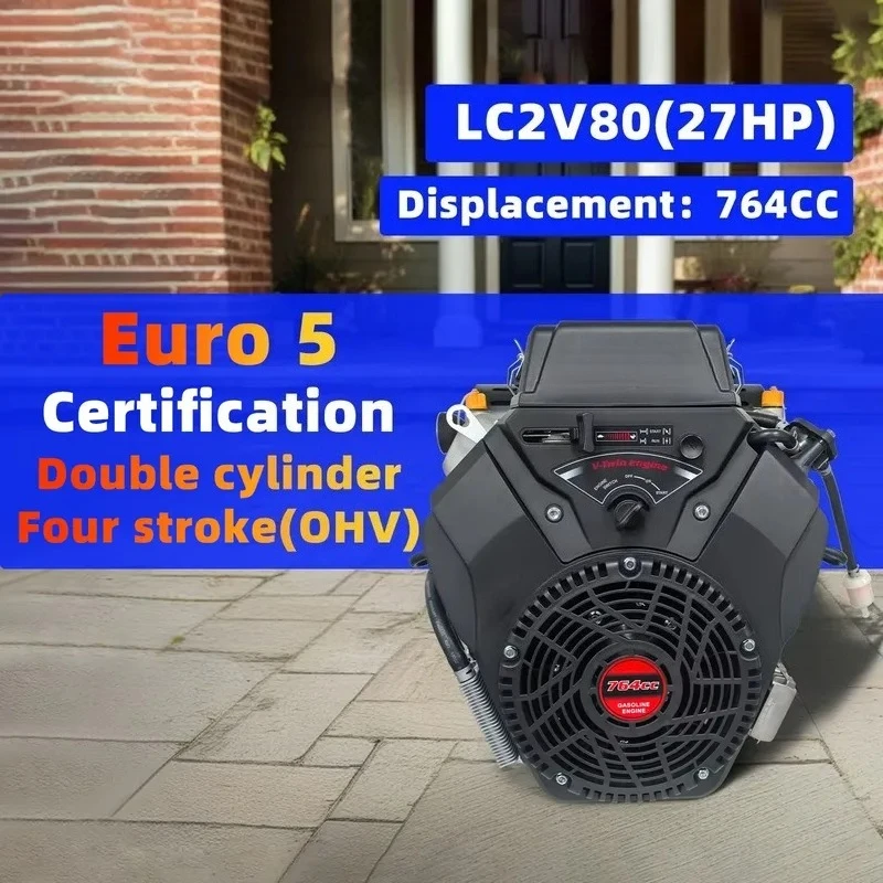 Hot Sale L0cin 27HP/764CC 4-Stroke Twin Cylinder Electric Start Low Fuel Consumption OHV LC2V80 Boat Motor Pump Gear