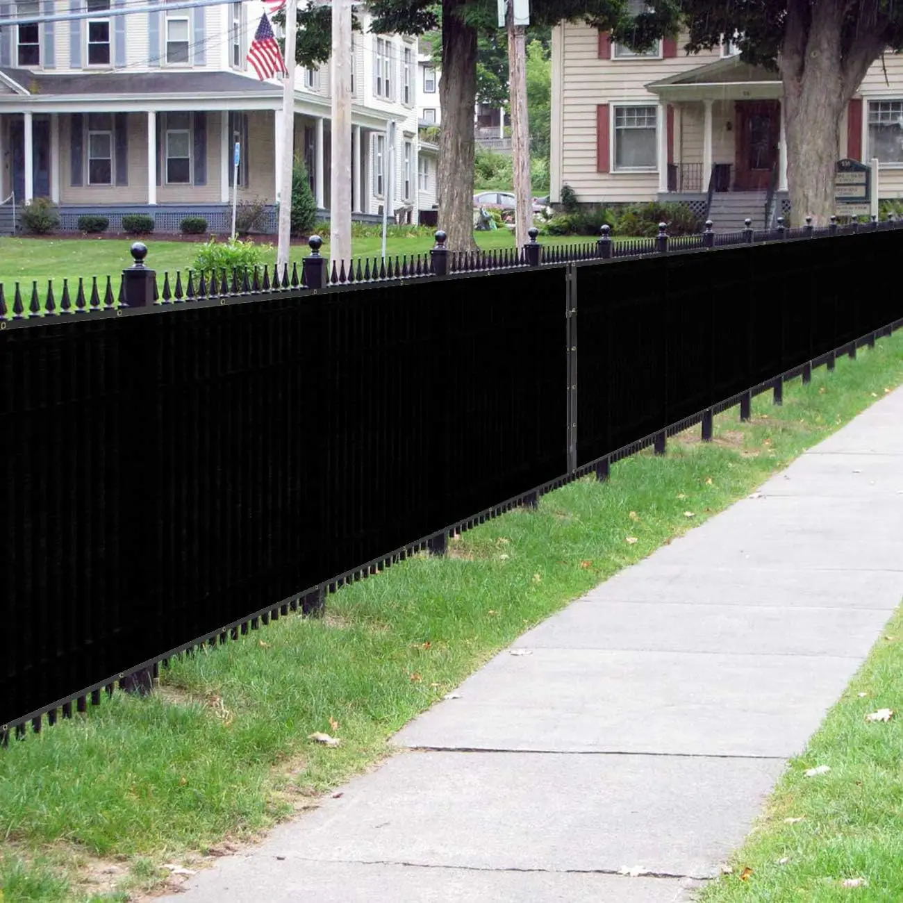 

8ft X 50ft Black Privacy Screen Fence Heavy Fencing Mesh Shade Net Cover for Outdoor Panel Garden Backyard Porch Patio