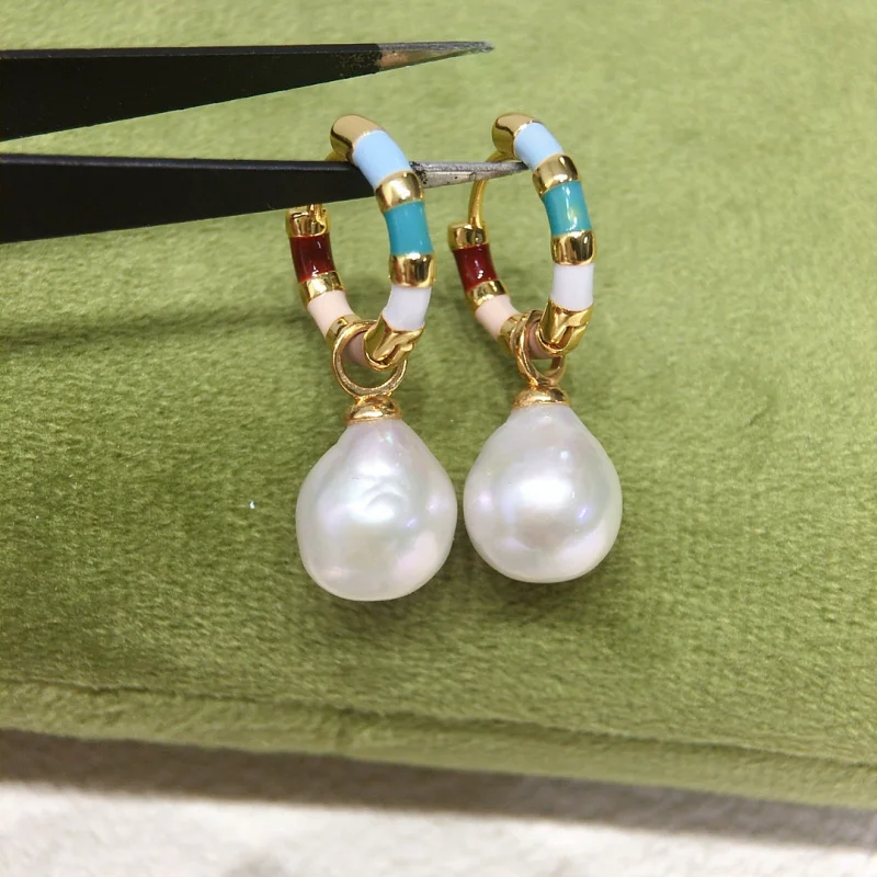 

Natural Freshwater Baroque Women, Multi-Wear Pearl Earrings