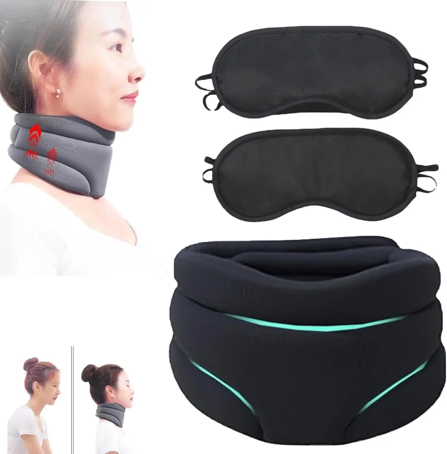 Cervicorrect Neck Brace, Cervical Neck Brace for Snoring, Neck Brace for Neck Pain and Support Relief of Cervical Spine Pressure