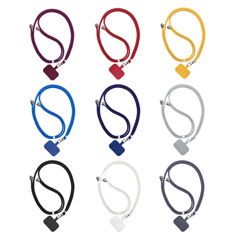 NEW Adjustable Phone Lanyard Detachable Neck Cord Lanyard Strap Carabiner Compatible Pendant With Card For Mobile Key Fob Colors