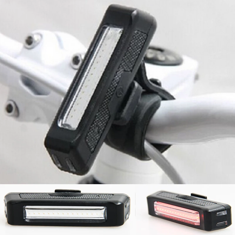 1PCS Bicycle Waterproof Taillight/Mountain Bike Rechargeable Warning Light Headlight