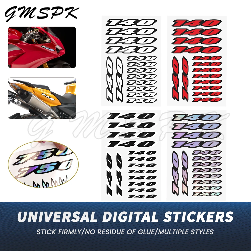 

Number 140 Motorcycle Fuel Tank Tail Side Body Decoration Decals Sticker Fit for Kawasaki KLX140 KLX140L