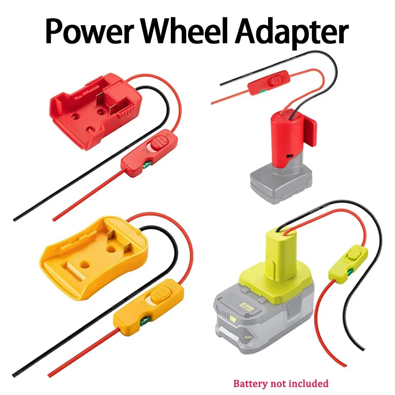 

Адаптер Power Wheel DIY адаптер для Dewalt/Milwaukee/Bosch/Ryobi/Ridgid/Hitachi/Parkside 18 В литий-ионный аккумулятор аксессуары