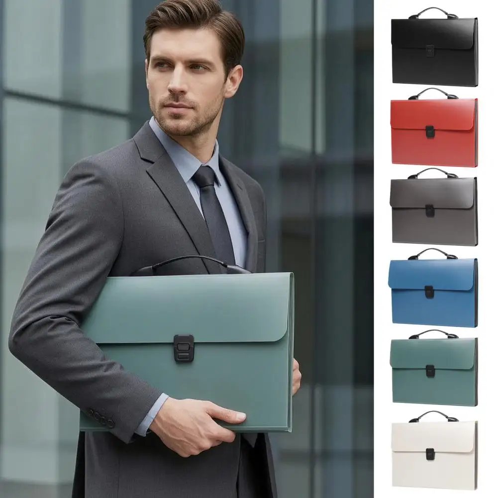 A4 Document Organizer Expanding File Folder with 13 Compartments Accordion Document Organizer Paper Storage for Work School Home