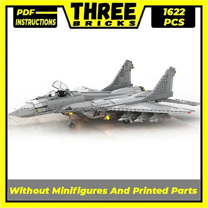 Militaire Vliegtuigen Model Moc Bouwstenen MIG-29 Vechter Technologie Modulaire Blokken Geschenken Kerst Speelgoed DIY Sets Montage