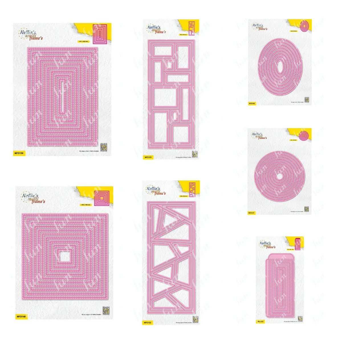 

Hot Selling Geometric Square Round Oval Background Frame Metal Cutting Dies DIY Paper Card Diary Decoration Scrapbooking Molds