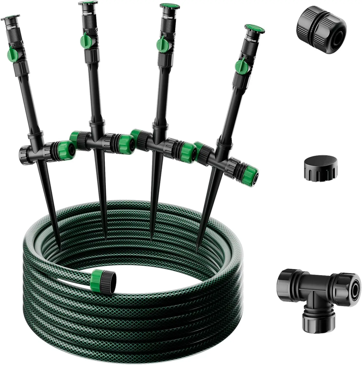 

Flexible Sprinkler System, Above Ground DIY Irrigation Kit, Multi-Adjustable Lawn Sprinkler Set, Ideal for Plant and Flower Bed